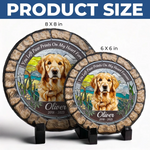 Custom Pet Photo Dog Memorial Gifts - Personalized Stone With Stand