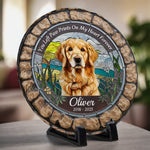 Custom Pet Photo Dog Memorial Gifts - Personalized Stone With Stand