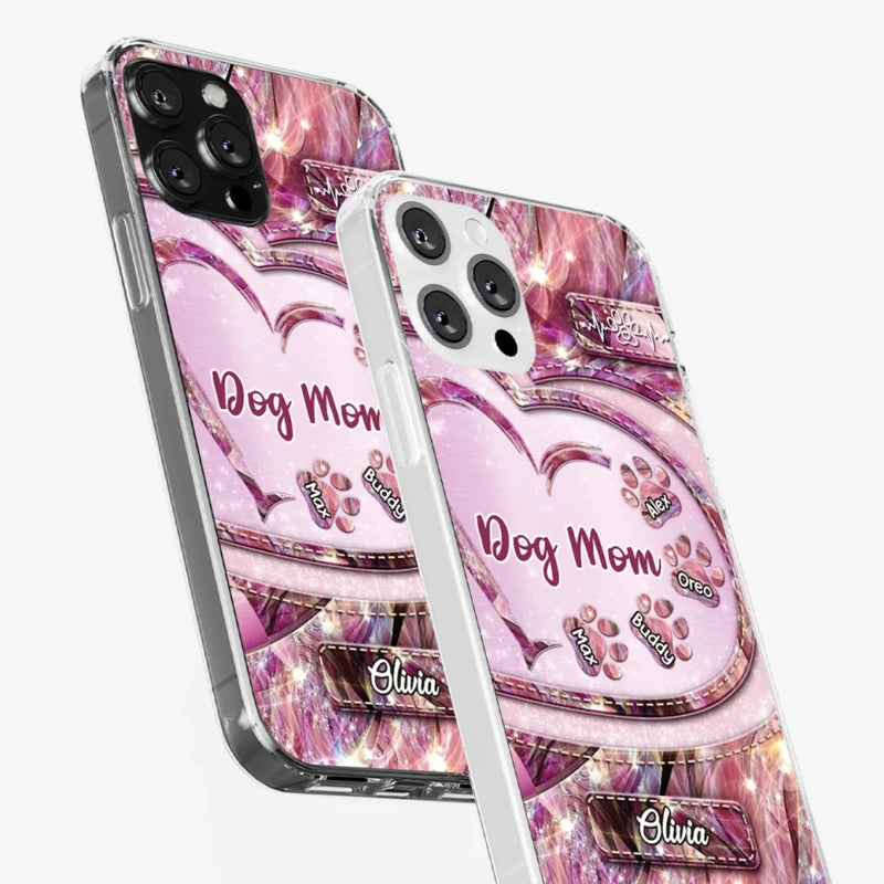 Paw Prints On My Heart - Dog Personalized Custom Clear Phone Case - Gift For Pet Owners, Pet Lovers