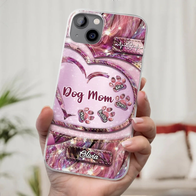 Paw Prints On My Heart - Dog Personalized Custom Clear Phone Case - Gift For Pet Owners, Pet Lovers