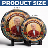 Custom Photo A Quiet Presence That Echoes Still - Memorial Personalized Custom Round Shaped Stone With Stand - Sympathy Gift For Family Members