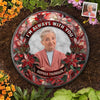 Custom Photo Your Love Lingers In The Little Things - Memorial Personalized Custom Round Shaped Stone With Stand - Sympathy Gift For Family Members
