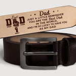 Lucky To Have You In Life - Family Personalized Custom Engraved Leather Belt - Father's Day, Gift For Dad, Grandpa