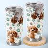 Life’s Better With Paws - Dog & Cat Personalized Custom 3D Inflated Effect Printed Tumbler - Gift For Pet Owners, Pet Lovers