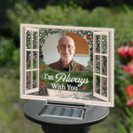 Custom Photo In Our Hearts, Always Home - Memorial Personalized Custom Garden Solar Light - Sympathy Gift For Family