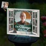 Custom Photo In Our Hearts, Always Home - Memorial Personalized Custom Garden Solar Light - Sympathy Gift For Family