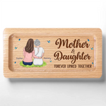 Forever Linked By Love - Family Personalized Custom Wooden Jewelry Box - Mother's Day, Gift For Mom, Daughters