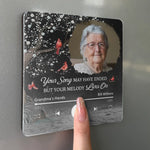 Custom Photo Your Life Was A Beautiful Symphony Forever In My Heart - Memorial Personalized Custom Music Fridge Magnet That Can Play Songs - Sympathy Gift For Grandma