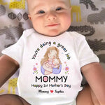Mom, You’re The Best - Family Personalized Custom Baby Onesie - Mother's Day, Baby Shower Gift, Gift For New Moms