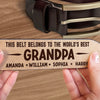 Strong Roots, Strong Dad, Strong Love - Family Personalized Custom Engraved Leather Belt - Father's Day, Gift For Dad, Grandpa
