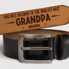 Strong Roots, Strong Dad, Strong Love - Family Personalized Custom Engraved Leather Belt - Father's Day, Gift For Dad, Grandpa