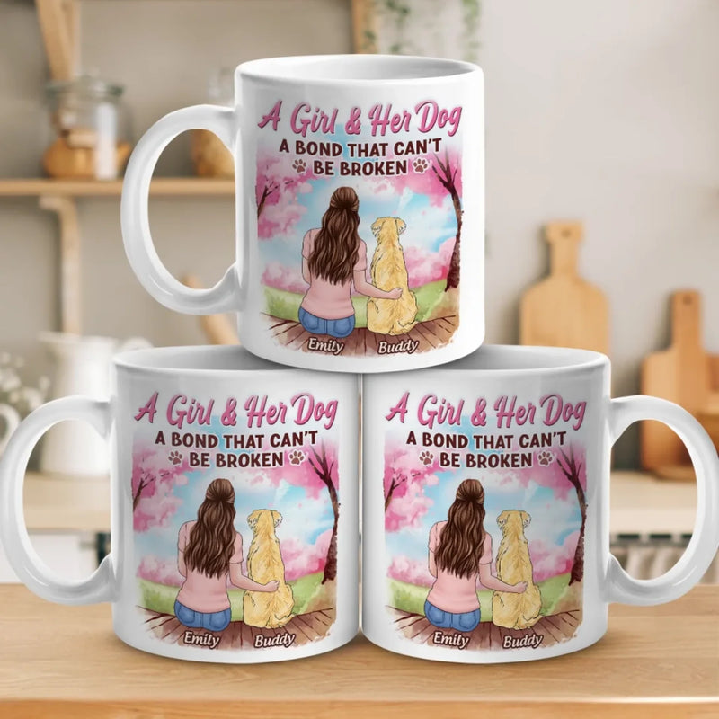 Fur-Ever Connected - Dog Personalized Custom Mug - Mother's Day, Gift For Pet Owners, Pet Lovers
