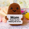 Thank You For Helping Me Grow - Family Personalized Custom Handmade Crochet Plush With Motivational Message - Mother's Day, Gift For Mom, Grandma