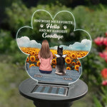 You Were My Favorite Hello And My Hardest Goodbye - Memorial Personalized Custom Garden Solar Light - Sympathy Gift For Pet Owners, Pet Lovers
