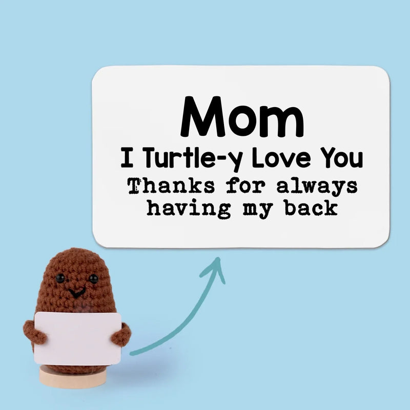 Thank You For Helping Me Grow - Family Personalized Custom Handmade Crochet Plush With Motivational Message - Mother's Day, Gift For Mom, Grandma