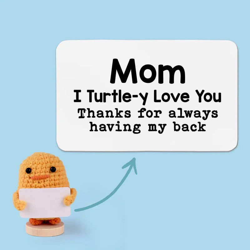 Thank You For Helping Me Grow - Family Personalized Custom Handmade Crochet Plush With Motivational Message - Mother's Day, Gift For Mom, Grandma