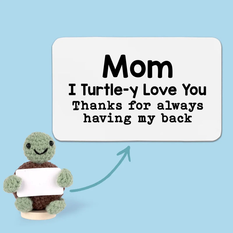 Thank You For Helping Me Grow - Family Personalized Custom Handmade Crochet Plush With Motivational Message - Mother's Day, Gift For Mom, Grandma