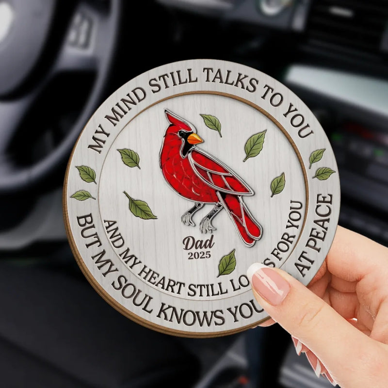 Always In My Heart - Memorial Personalized Custom Car Visor Clip - Sympathy Gift For Family Members