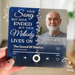 Custom Photo I Miss The Sound Of Your Voice - Memorial Personalized Custom Music Fridge Magnet That Can Play Songs - Sympathy Gift For Family