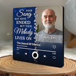 Custom Photo I Miss The Sound Of Your Voice - Memorial Personalized Custom Music Fridge Magnet That Can Play Songs - Sympathy Gift For Family