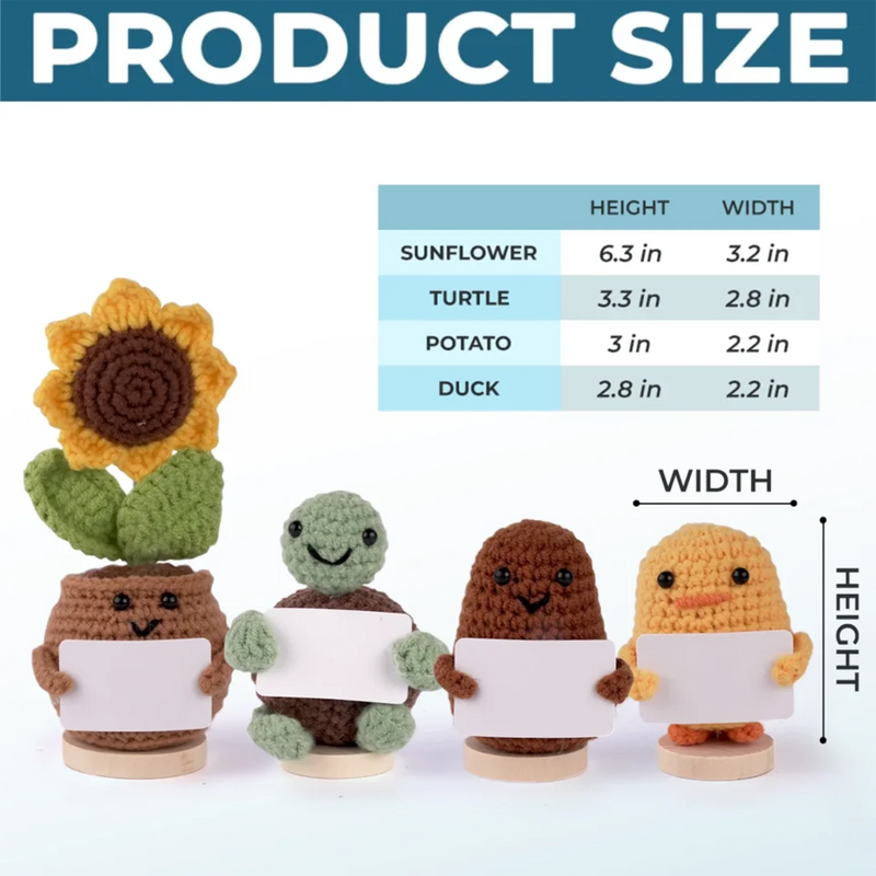 You Are Loved More Than You Know - Family Personalized Custom Handmade Crochet Plush With Motivational Message - Mother's Day, Gift For Mom, Grandma