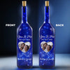 Custom Photo You & Me That’s The Magic - Couple Personalized Custom Blue Bottle Lamp - Gift For Husband Wife, Anniversary