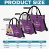 Happiness Is Being A Grandma - Family Personalized Custom Leather Handbag - Mother's Day, Gift For Mom, Grandma