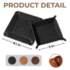 Pockets Empty, Hearts Full - Family Personalized Custom Leather Valet Tray - Father's Day, Gift For Dad, Grandpa