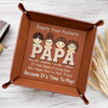 Pockets Empty, Hearts Full - Family Personalized Custom Leather Valet Tray - Father's Day, Gift For Dad, Grandpa