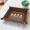 Pockets Empty, Hearts Full - Family Personalized Custom Leather Valet Tray - Father's Day, Gift For Dad, Grandpa