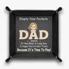 Pockets Empty, Hearts Full - Family Personalized Custom Leather Valet Tray - Father's Day, Gift For Dad, Grandpa