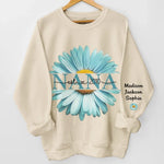 A Love That Blossoms - Family Personalized Custom Unisex Sweatshirt, Hoodie With Design On Sleeve - Mother's Day, Gift For Grandma, Mom