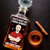 A Good Whiskey, A Great Story - Family Personalized Custom Glass Whiskey Bottle - Father's Day, Gift For Dad, Grandpa