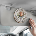 Custom Photo Though You're Gone, Your Love Remains - Memorial Personalized Custom Car Visor Clip - Sympathy Gift For Mom