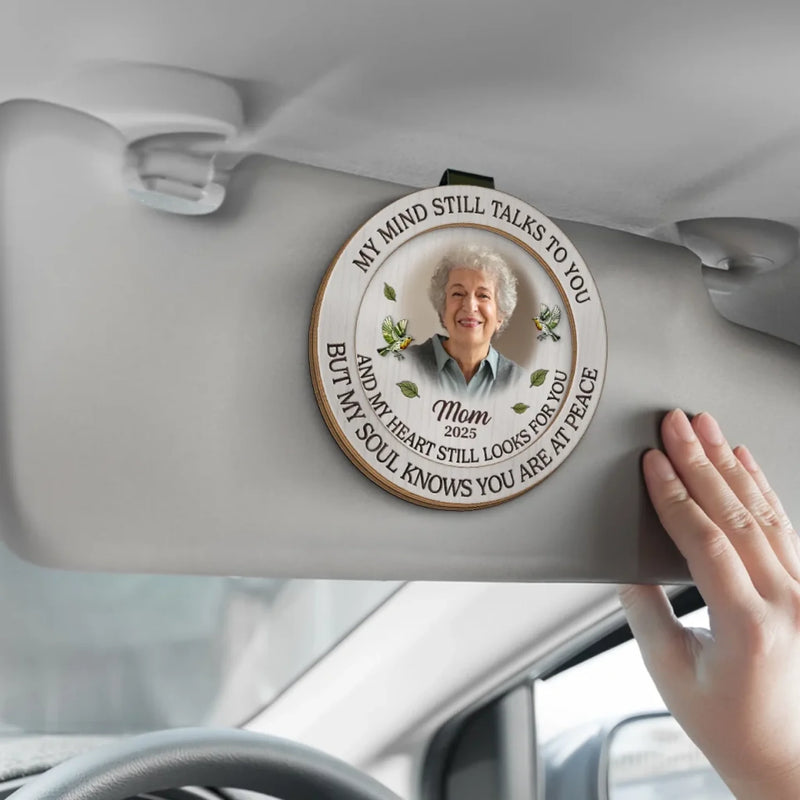 Custom Photo Though You're Gone, Your Love Remains - Memorial Personalized Custom Car Visor Clip - Sympathy Gift For Family Members
