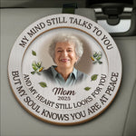Custom Photo Though You're Gone, Your Love Remains - Memorial Personalized Custom Car Visor Clip - Sympathy Gift For Mom