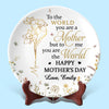 My Forever Hero Is You, Mom - Family Personalized Custom Ceramic Plate - Mother's Day, Gift For Mom, Grandma