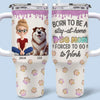 A Dog Mom's Heart Is Always At Home - Dog Personalized Custom 3D Inflated Effect Printed 40 Oz Stainless Steel Tumbler With Handle - Gift For Pet Owners, Pet Lovers