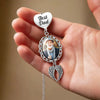 Custom Photo Forever In My Heart - Memorial Personalized Custom Graduation Tassel Heart & Angel Wing Charm - Sympathy Gift For Family Members