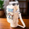 Mud On Her Shoes, Love On Her Face - Dog & Cat Personalized Custom Neoprene Water Bottle Carrier With Pocket - Mother's Day, Gift For Pet Owners, Pet Lovers