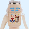 Mud On Her Shoes, Love On Her Face - Dog & Cat Personalized Custom Neoprene Water Bottle Carrier With Pocket - Mother's Day, Gift For Pet Owners, Pet Lovers