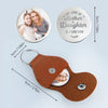 Custom Photo Connected By Heart, Always - Family Personalized Custom Pocket Hug - Mother's Day, Gift For Mom, Grandma