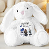 Hug Me Tight, I'm Always With You - Memorial Personalized Custom Easter Bunny Plush - Sympathy Gift For Family Members