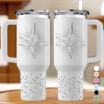 Custom Name Grandma Gifts for Grandmother - Personalized Engraved 40oz Tumbler With Handle
