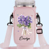 You're My Favorite Flower - Bestie Personalized Custom Neoprene Water Bottle Carrier With Pocket - Gift For Best Friends, BFF, Sisters