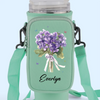 You're My Favorite Flower - Bestie Personalized Custom Neoprene Water Bottle Carrier With Pocket - Gift For Best Friends, BFF, Sisters
