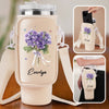 You're My Favorite Flower - Bestie Personalized Custom Neoprene Water Bottle Carrier With Pocket - Gift For Best Friends, BFF, Sisters