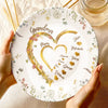 Where Family Begins & Love Never Ends - Family Personalized Custom Ceramic Plate - Mother's Day, Gift For Mom, Grandma