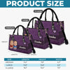 Love You, Grandma - Family Personalized Custom Leather Handbag - Mother's Day, Gift For Mom, Grandma