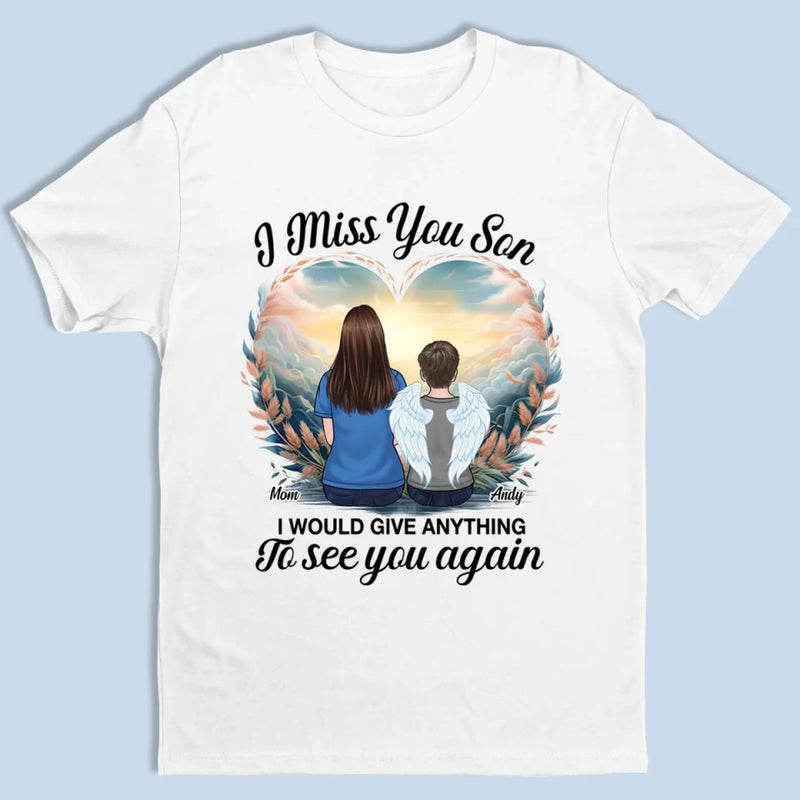 Love Remains Beyond Goodbye - Memorial Personalized Custom Unisex T-shirt, Premium T-shirt, Hoodie - Sympathy Gift For Family Members, Daughter, Son